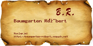 Baumgarten Róbert névjegykártya