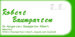 robert baumgarten business card
